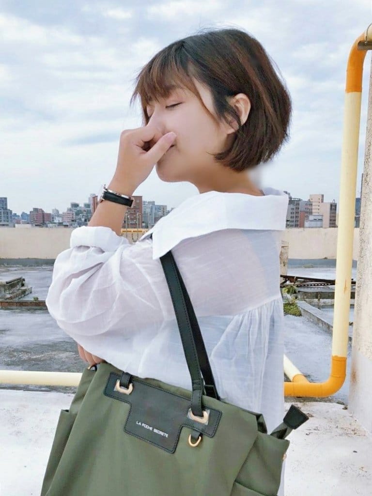 【生活分享】秘密口袋流行館 La Poche Secrete 輕盈時尚簡約尼龍配皮肩背大方包