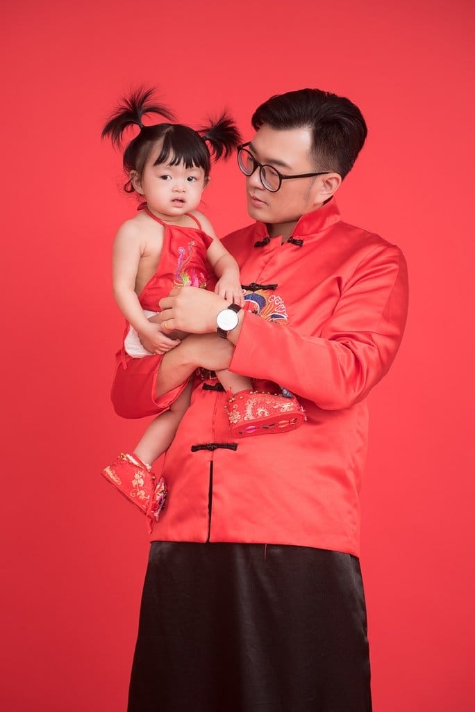 【育兒分享】台中八斗文創 小布丁的中式週年抓周全家福紀念照