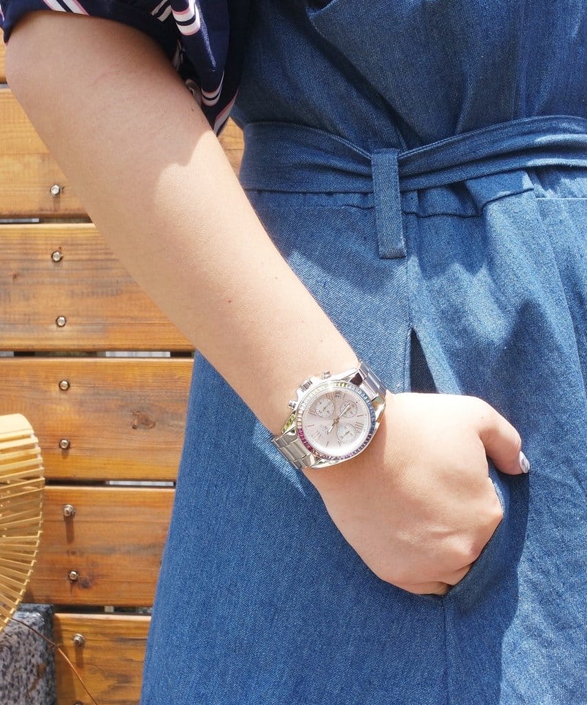 【穿搭購物】2019 VOGUE STUDIO 晶彩璀璨系列女錶,白貝殼三眼,打造最閃耀的妳,情人節禮物推薦