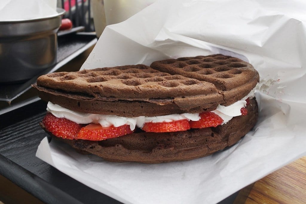 【好食分享】竹北下午茶推薦,黑瓦鬆餅(HEYWOW) 自製鬆餅、內餡,每一口都吃的到幸福滋味