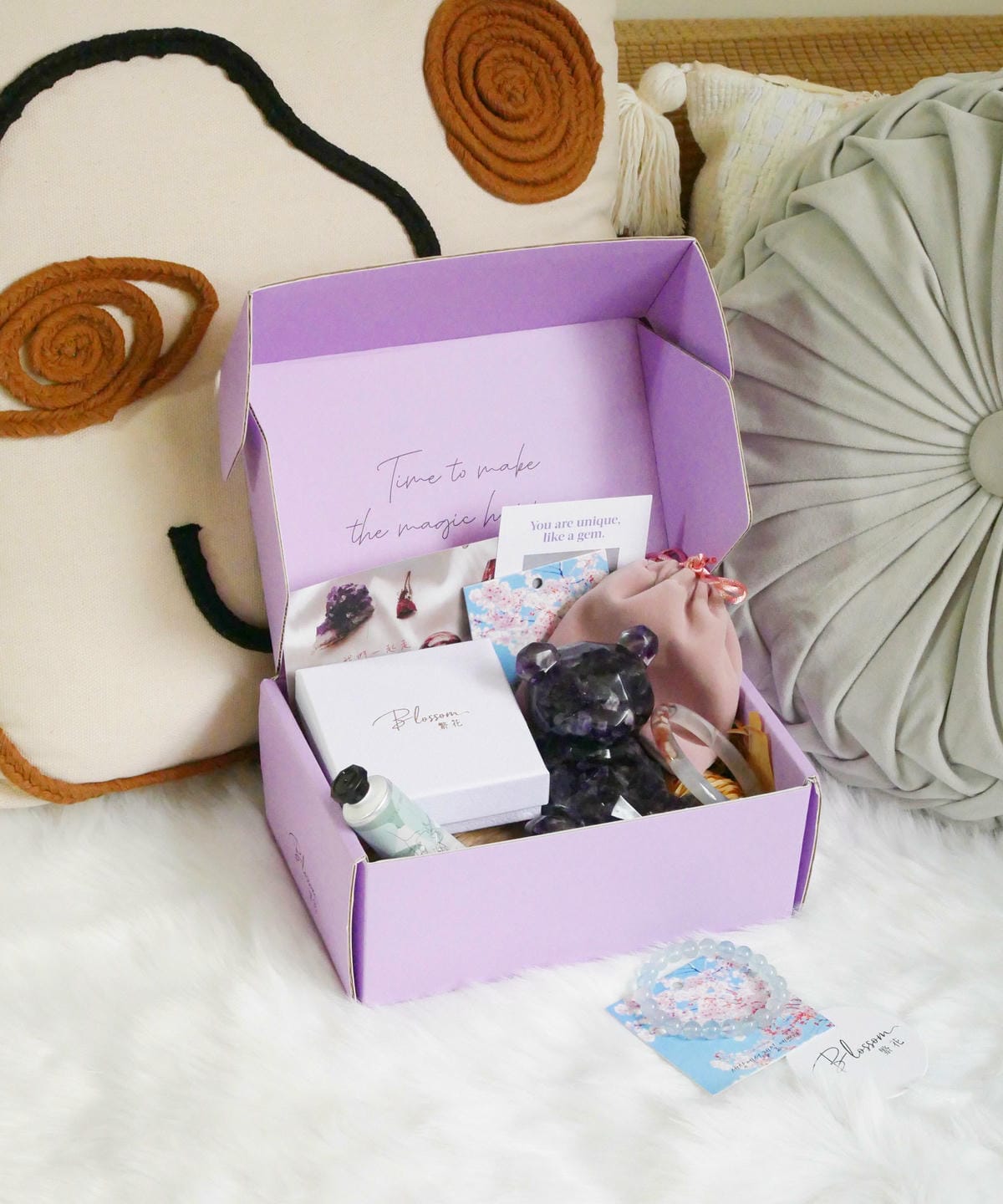 【Blossom繁花】給生活一個美好的禮物,櫻花瑪瑙手鐲,瑪瑙飾品,水晶飾品,精緻禮盒質感選物,情人節禮物推薦