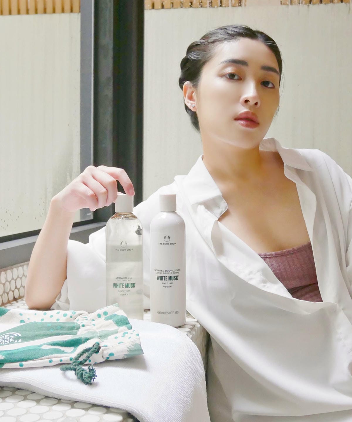 【The Body Shop 美體小舖】男生女生都愛萬人迷香氛,白麝香沐浴膠,白麝香身體潤膚乳