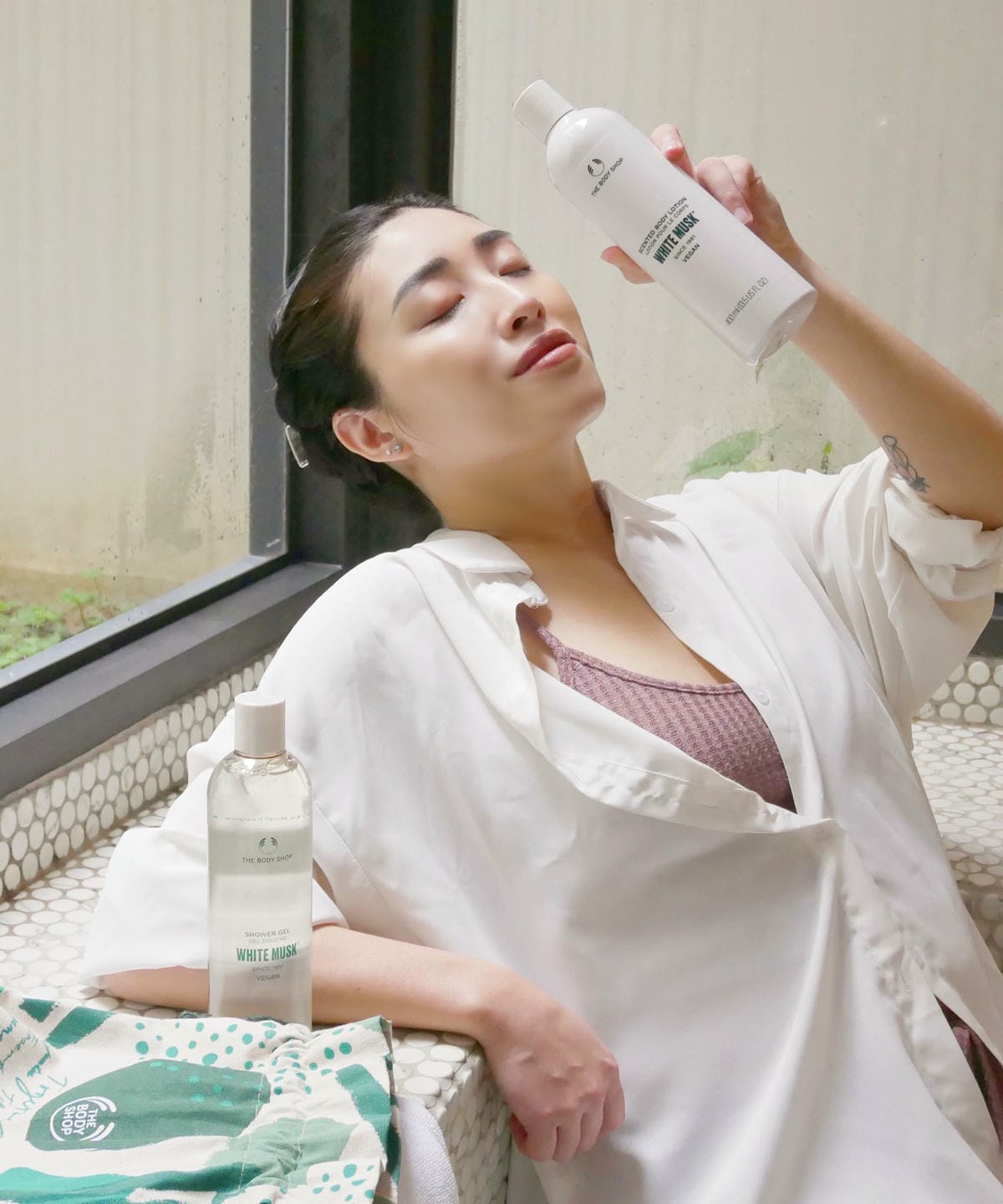 【The Body Shop 美體小舖】男生女生都愛萬人迷香氛,白麝香沐浴膠,白麝香身體潤膚乳