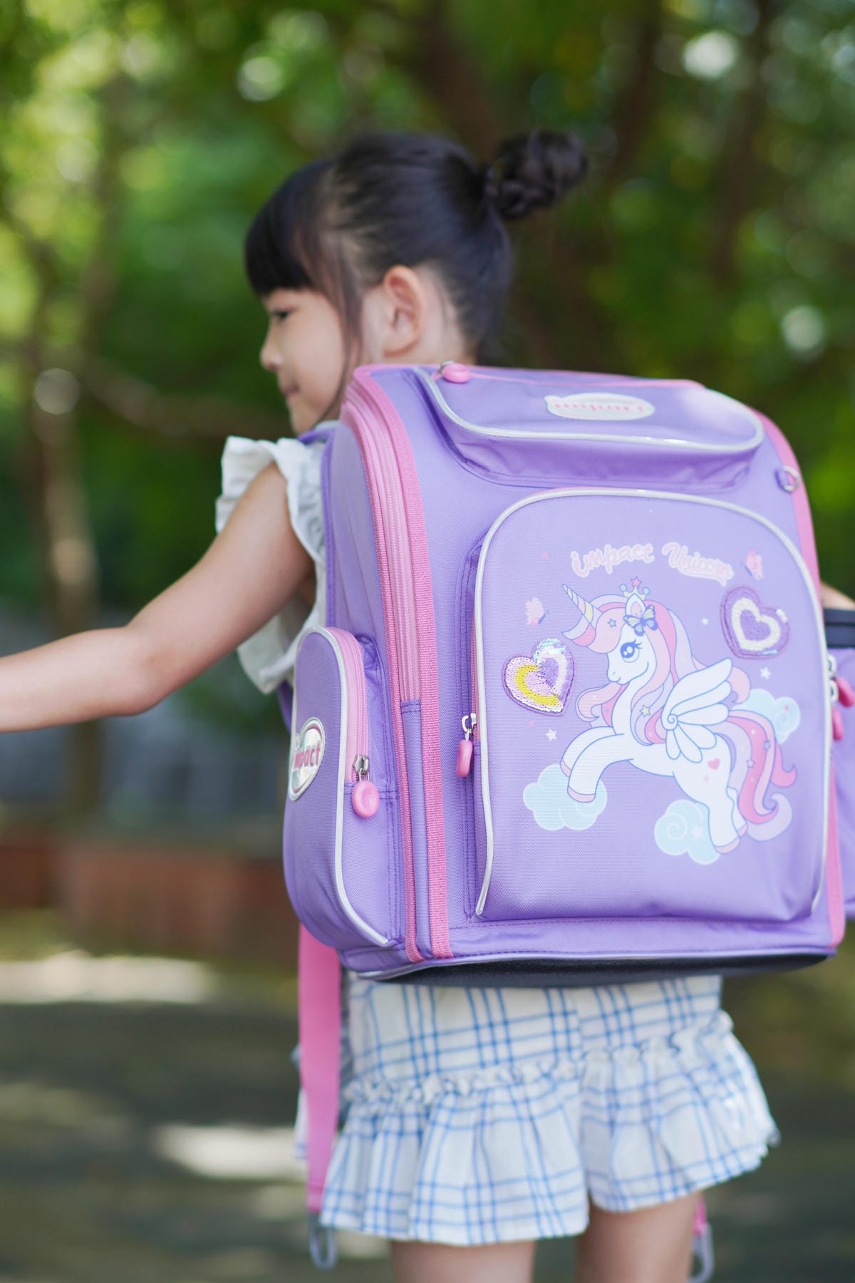 【BAG TO YOU百達遊】impact怡寶亮片獨角獸,新一代標準型輕量護脊書包,小學生護脊書包推薦