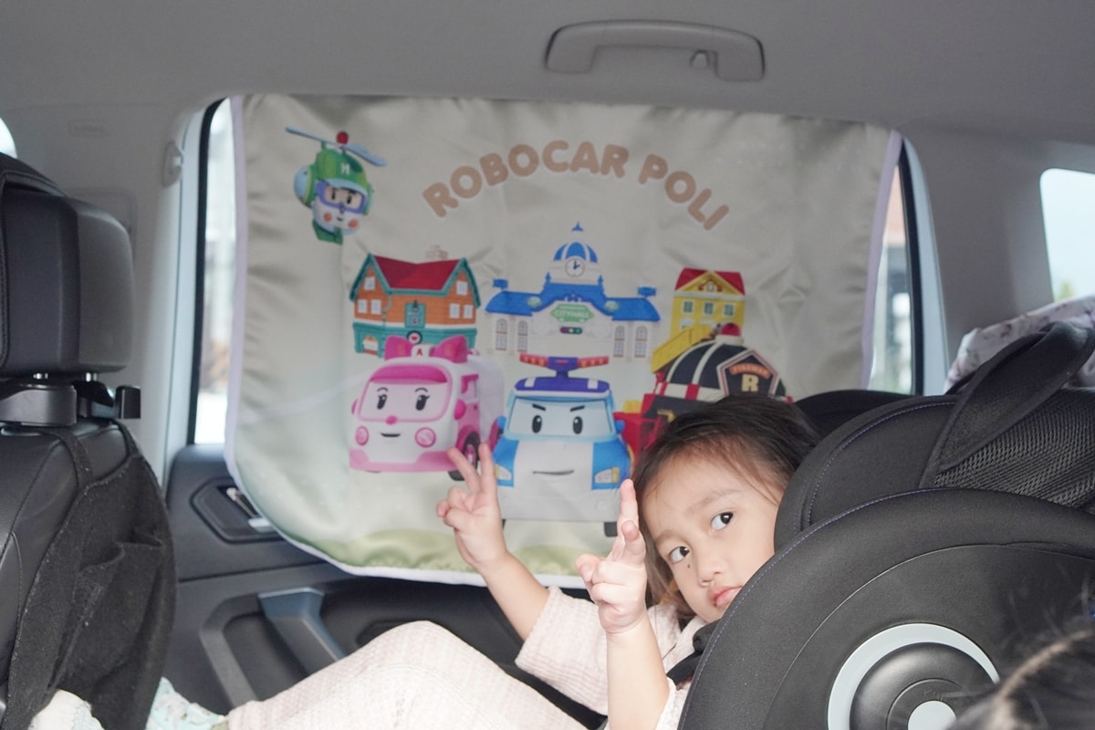 【Babytiger虎兒寶】兒童用品網購推薦，開箱韓國POLI波力正版授權nunuKIDS車用遮陽簾＋波力蠟筆